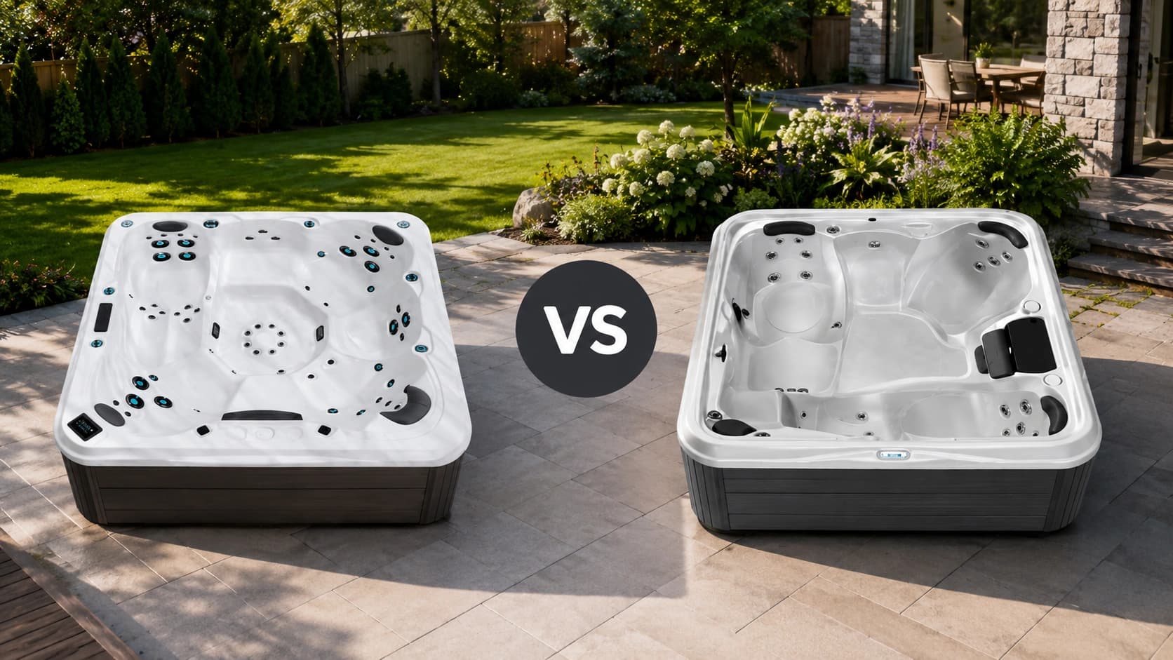 DreamMaker plug and play hot tub vs Maple Spas 240V comparison