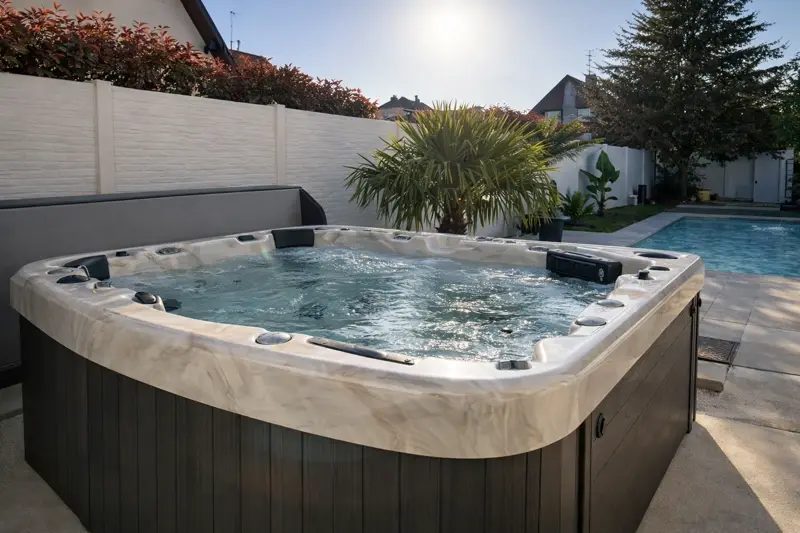 Be Well Canada Premium Series hot tub with LED chromotherapy lighting