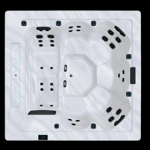 PL660 Maple Spas - overhead view