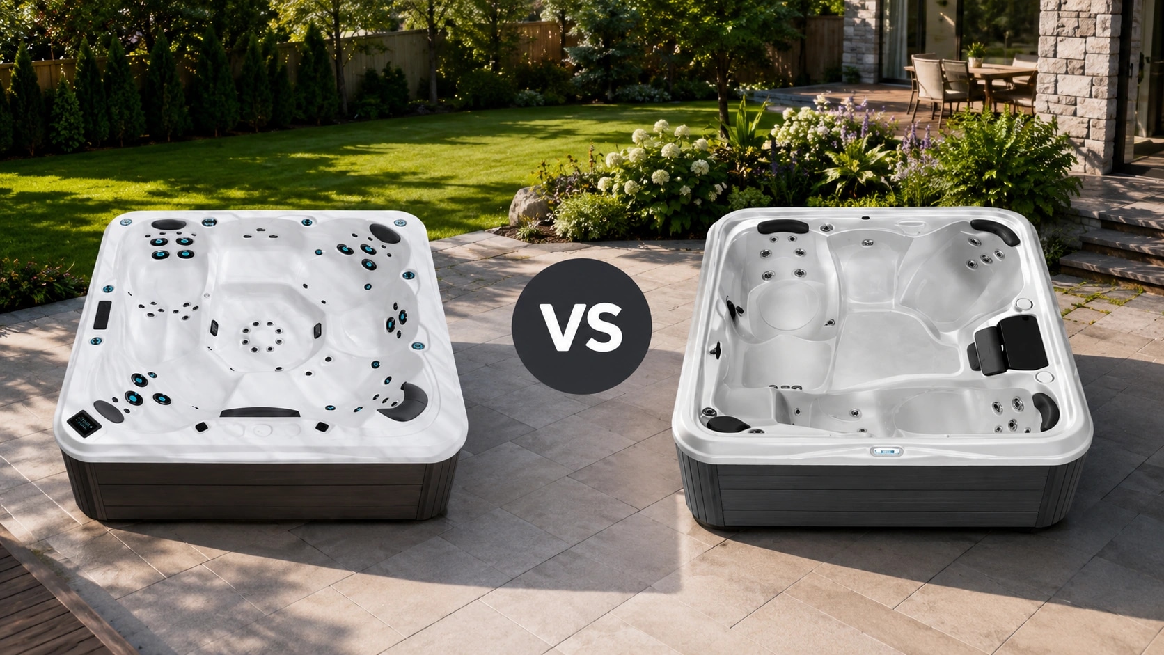 DreamMaker plug and play hot tub vs Maple Spas 240V comparison