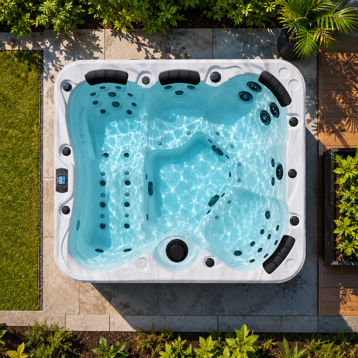 O460 Be Well Canada hot tub - overhead view