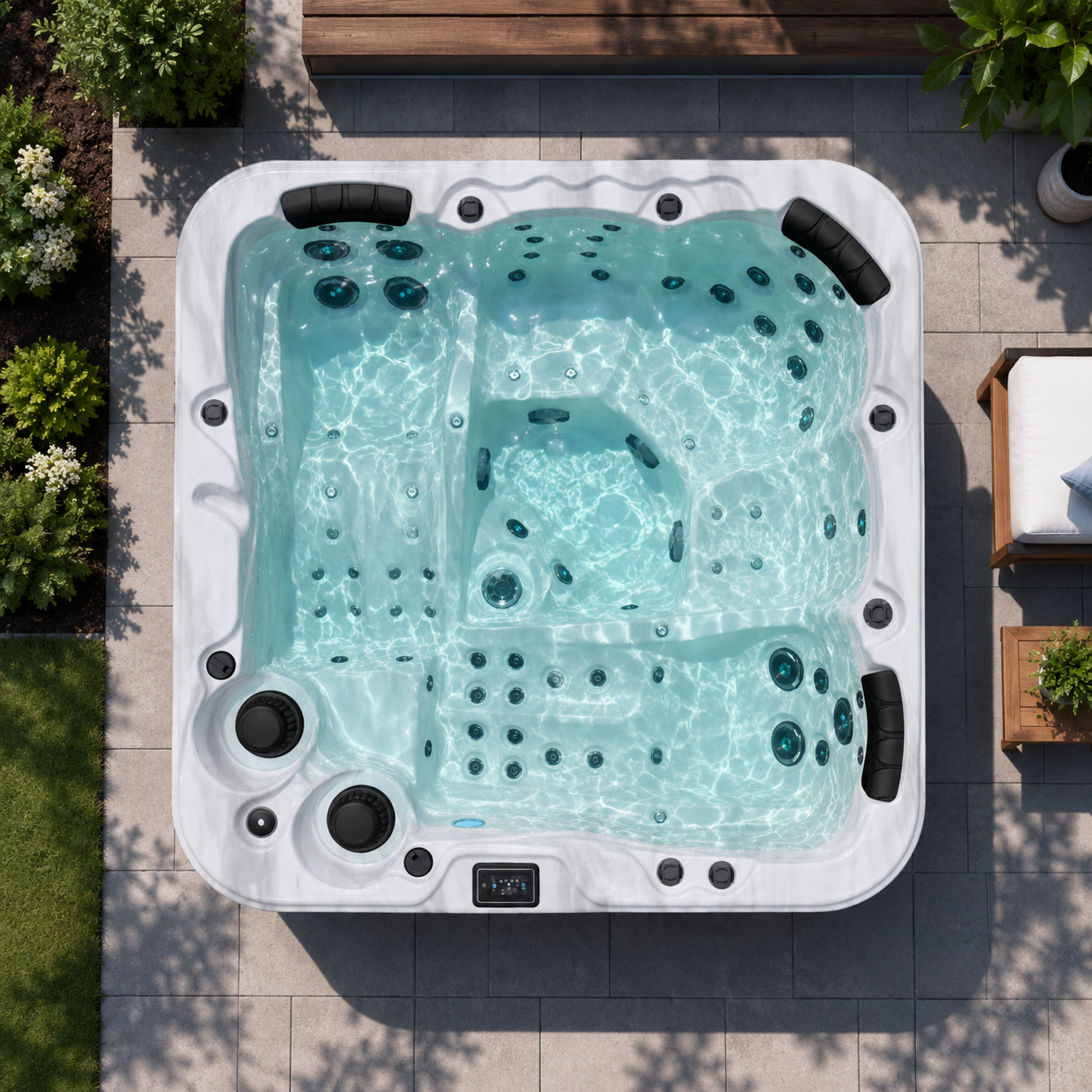 O578C Be Well Canada hot tub - overhead view