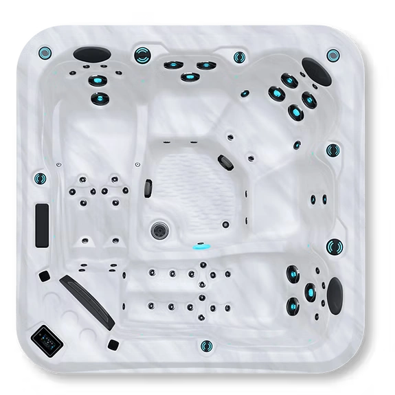 M520 Maple Spas hot tub - overhead view
