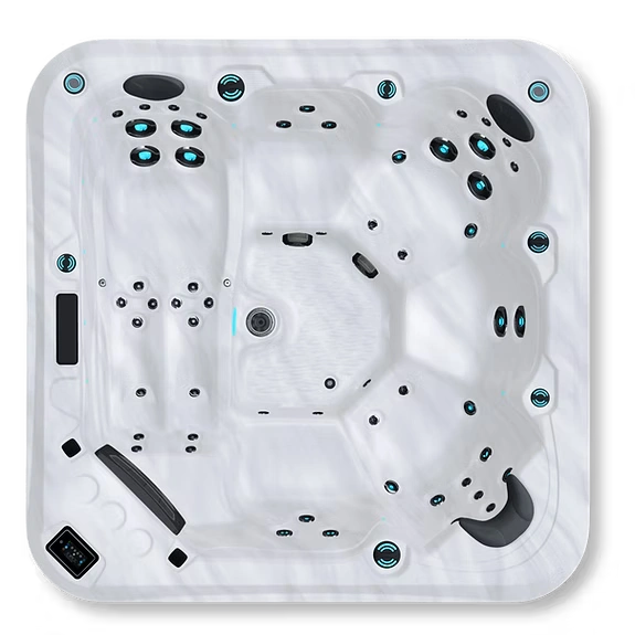 M720 Maple Spas hot tub - overhead view