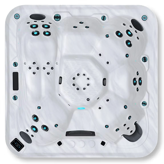 M950 Maple Spas hot tub - overhead view