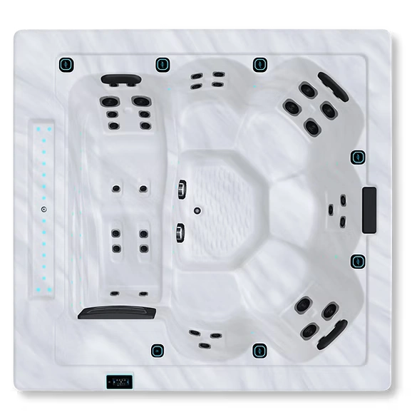 PL660 Maple Spas hot tub - overhead view
