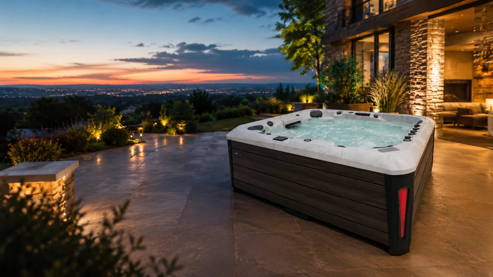 Hot tub backyard retreat